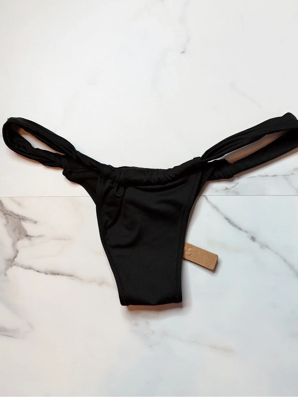 NWT Skims Signature Swim Ruched Thong Bikini Bottom